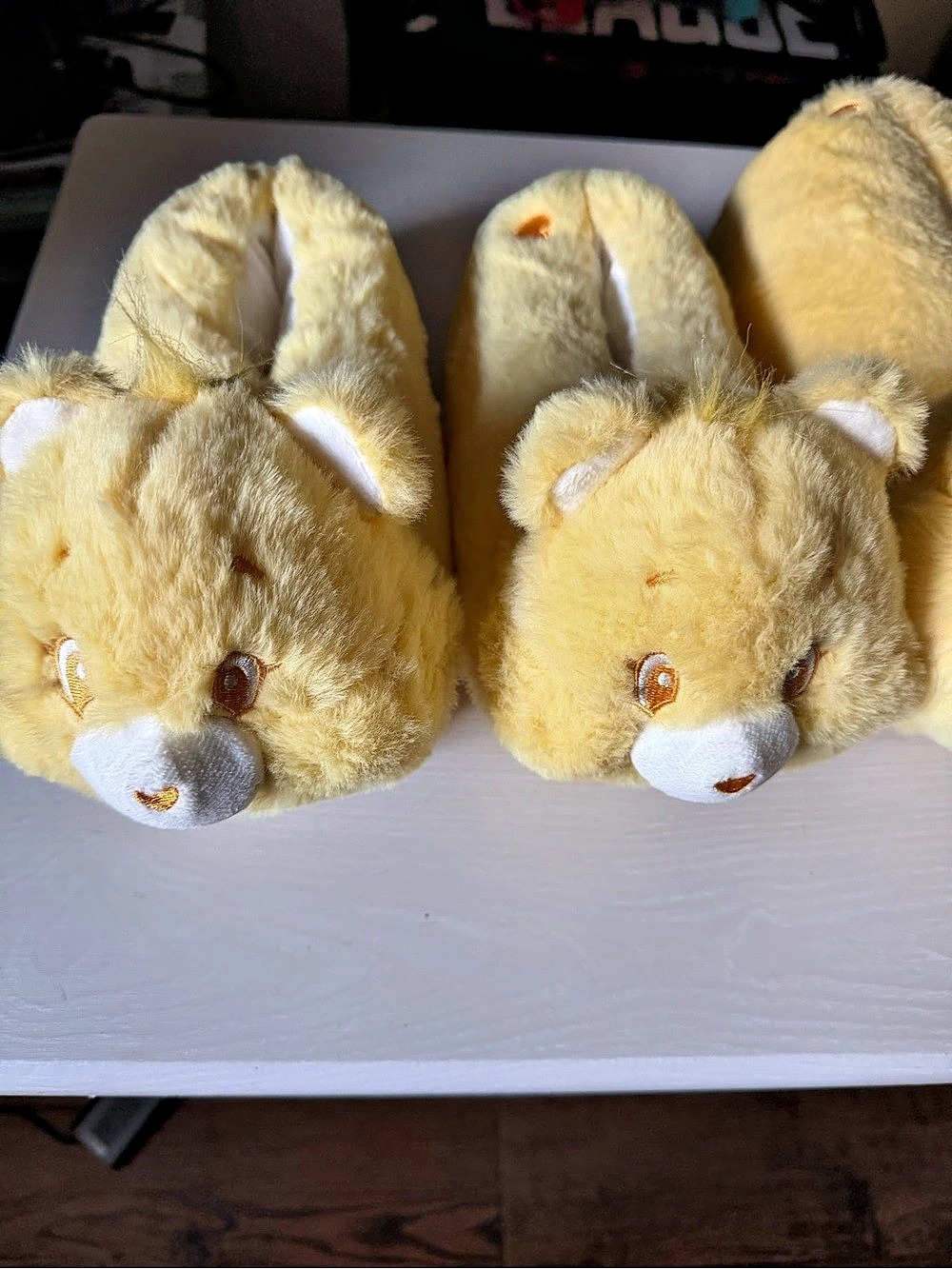 Care Bears Funshine Bear 3D Plush Head Slippers Yellow M